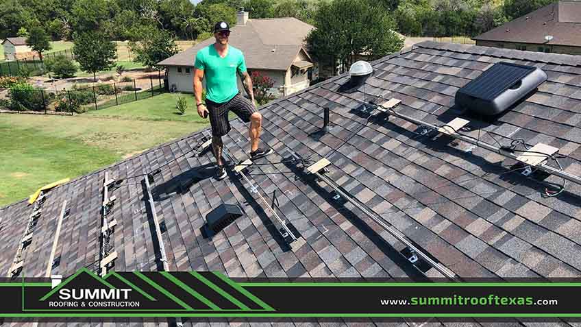 Local Roofer Conducting Roof Inspection Local Roofer Conducting Roof Inspection