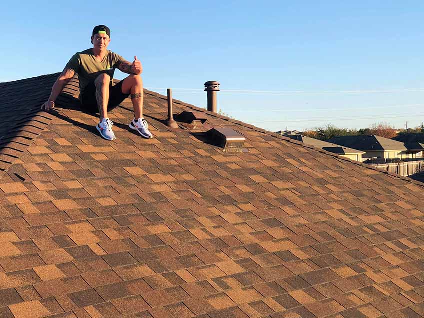 Roofing Contractor Conducting Quality Roof Inspection Roofing Contractor Conducting Quality Roof Inspection