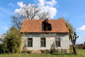 Large hole in the roof