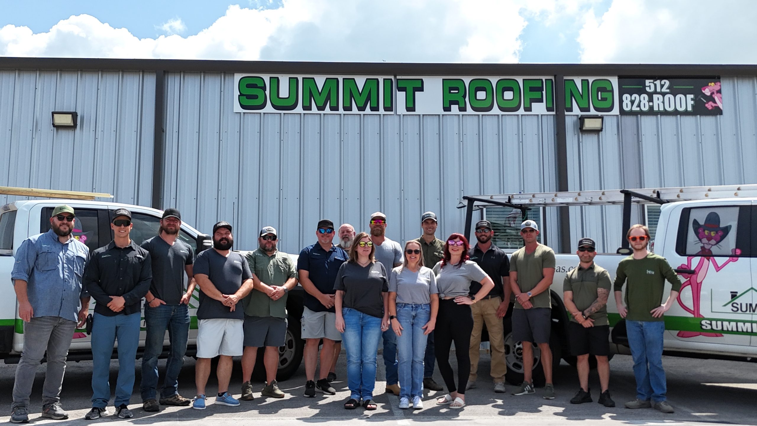 The Summit Roofing team working together